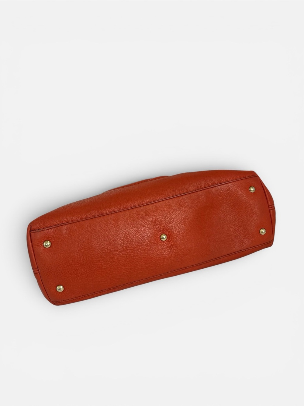 Gucci Orange-Red Pebbled Leather Shoulder Tote - Picture 5 of 13